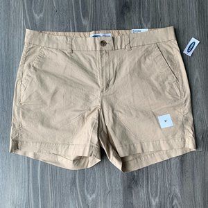 Old Navy Khaki Everyday Flat Front Shorts